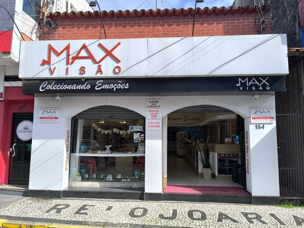 Fachada real da Max Visão em Paranaguá